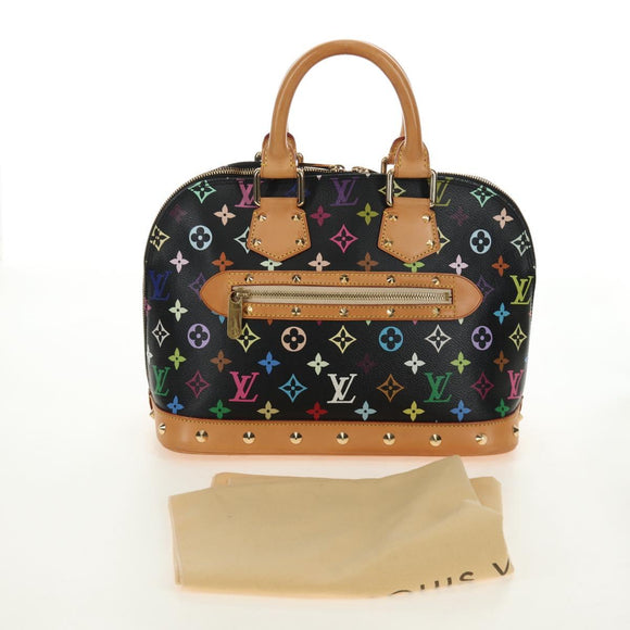 LOUIS VUITTON Monogram Multicolor Alma Hand Bag Black M92646 LV Auth BA13683SAV