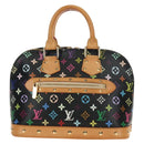 LOUIS VUITTON Monogram Multicolor Alma Hand Bag Black M92646 LV Auth BA13683SAV-13