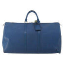 LOUIS VUITTON Epi Keepall 55 Boston Bag Toledo Blue M42955 LV Auth BA13684A-13