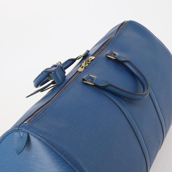 LOUIS VUITTON Epi Keepall 55 Boston Bag Toledo Blue M42955 LV Auth BA13684A