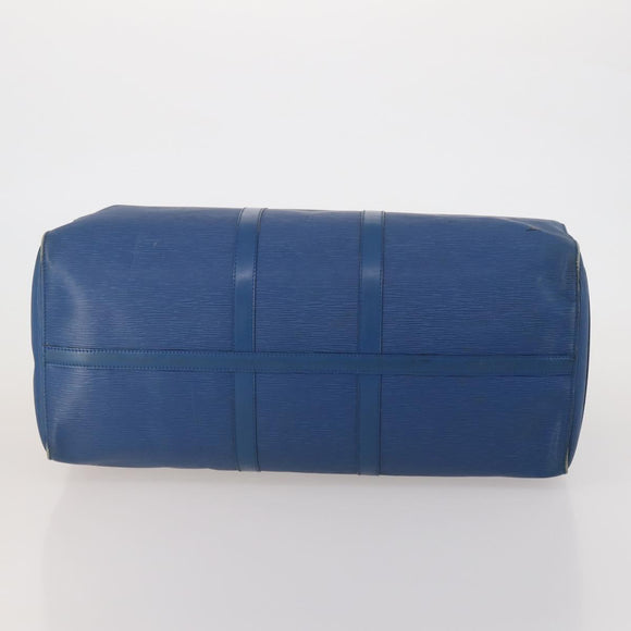 LOUIS VUITTON Epi Keepall 55 Boston Bag Toledo Blue M42955 LV Auth BA13684A