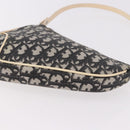 Christian Dior Trotter Canvas Saddle Pouch PVC Black Silver Auth BA13685V-16