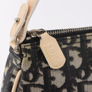 Christian Dior Trotter Canvas Saddle Pouch PVC Black Silver Auth BA13685V-10