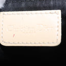 Christian Dior Trotter Canvas Saddle Pouch PVC Black Silver Auth BA13685V-17