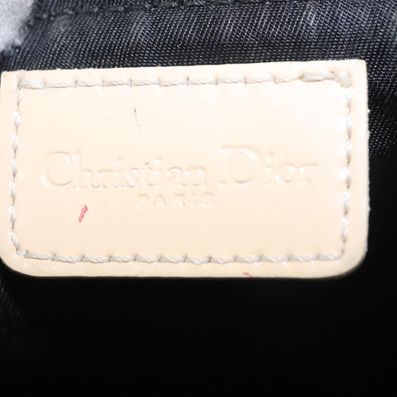 Christian Dior Trotter Canvas Saddle Pouch PVC Black Silver Auth BA13685V