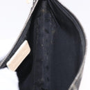 Christian Dior Trotter Canvas Saddle Pouch PVC Black Silver Auth BA13685V-18