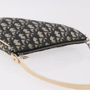 Christian Dior Trotter Canvas Saddle Pouch PVC Black Silver Auth BA13685V-6