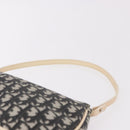 Christian Dior Trotter Canvas Saddle Pouch PVC Black Silver Auth BA13685V-8