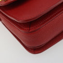Miu Miu Shoulder Bag Leather Red Gold Auth BA13686V-14