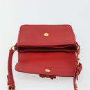 Miu Miu Shoulder Bag Leather Red Gold Auth BA13686V-19
