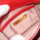 Miu Miu Shoulder Bag Leather Red Gold Auth BA13686V-20