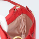 Miu Miu Shoulder Bag Leather Red Gold Auth BA13686V-21
