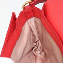 Miu Miu Shoulder Bag Leather Red Gold Auth BA13686V-22