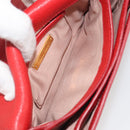 Miu Miu Shoulder Bag Leather Red Gold Auth BA13686V-23