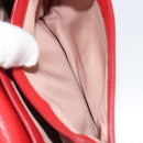 Miu Miu Shoulder Bag Leather Red Gold Auth BA13686V-25