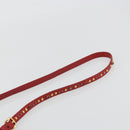 Miu Miu Shoulder Bag Leather Red Gold Auth BA13686V-8