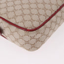 CELINE Macadam Canvas Shoulder Bag PVC Beige Gold Auth BA13688V-16