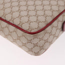 CELINE Macadam Canvas Shoulder Bag PVC Beige Gold Auth BA13688V-17