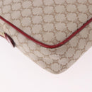 CELINE Macadam Canvas Shoulder Bag PVC Beige Gold Auth BA13688V-18