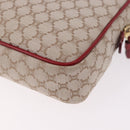 CELINE Macadam Canvas Shoulder Bag PVC Beige Gold Auth BA13688V-19