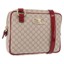 CELINE Macadam Canvas Shoulder Bag PVC Beige Gold Auth BA13688V-1
