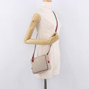 CELINE Macadam Canvas Shoulder Bag PVC Beige Gold Auth BA13688V-25