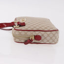 CELINE Macadam Canvas Shoulder Bag PVC Beige Gold Auth BA13688V-4
