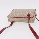 CELINE Macadam Canvas Shoulder Bag PVC Beige Gold Auth BA13688V-14