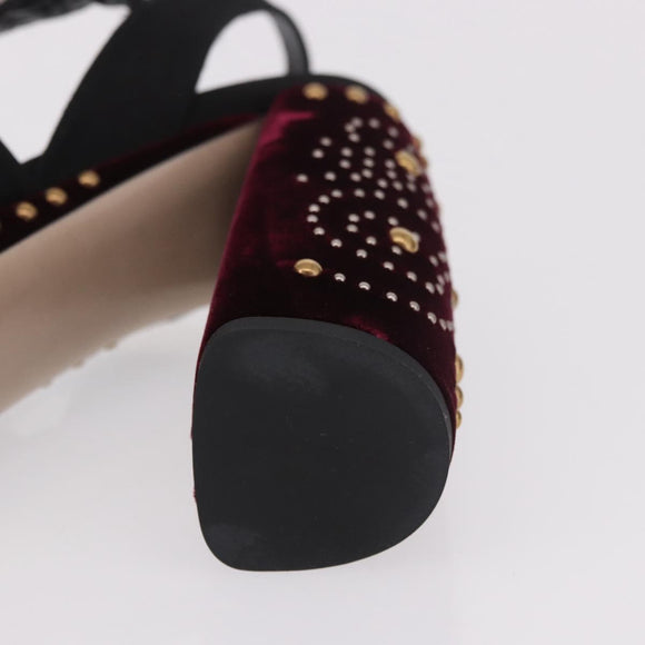 Miu Miu Pumps Velours Bordeaux Auth BA13689M