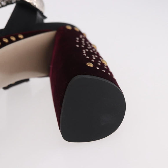 Miu Miu Pumps Velours Bordeaux Auth BA13689M