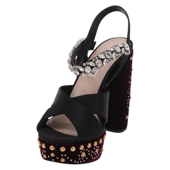 Miu Miu Pumps Velours Bordeaux Auth BA13689M