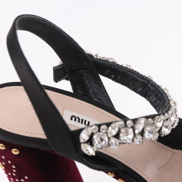 Miu Miu Pumps Velours Bordeaux Auth BA13689M