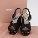 Miu Miu Pumps Velours Bordeaux Auth BA13689M-37