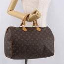 LOUIS VUITTON Monogram Speedy 35 Hand Bag M41524 LV Auth BA13690V-23