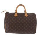 LOUIS VUITTON Monogram Speedy 35 Hand Bag M41524 LV Auth BA13690V-2