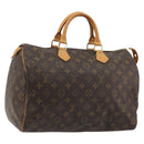 LOUIS VUITTON Monogram Speedy 35 Hand Bag M41524 LV Auth BA13692V-1