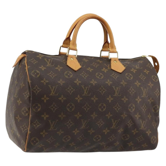 LOUIS VUITTON Monogram Speedy 35 Hand Bag M41524 LV Auth BA13692V