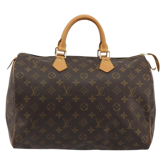 LOUIS VUITTON Monogram Speedy 35 Hand Bag M41524 LV Auth BA13692V