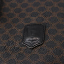 CELINE Macadam Canvas Tote Bag PVC Leather Black Gold Auth BA13696A-17
