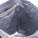 CELINE Macadam Canvas Tote Bag PVC Leather Black Gold Auth BA13696A-19