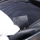 CELINE Macadam Canvas Tote Bag PVC Leather Black Gold Auth BA13696A-11