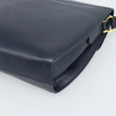 Salvatore Ferragamo Gancini Shoulder Bag Leather Navy Gold Auth BA13700-15