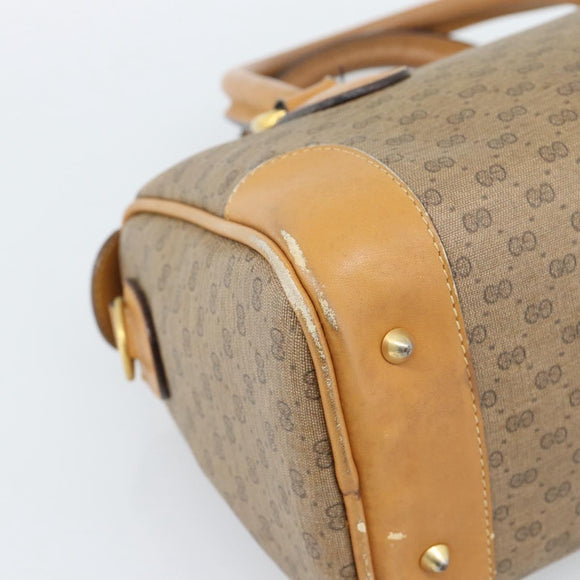 GUCCI Micro GG Supreme Boston Bag PVC Beige Gold 002 39 0069 Auth BA13701