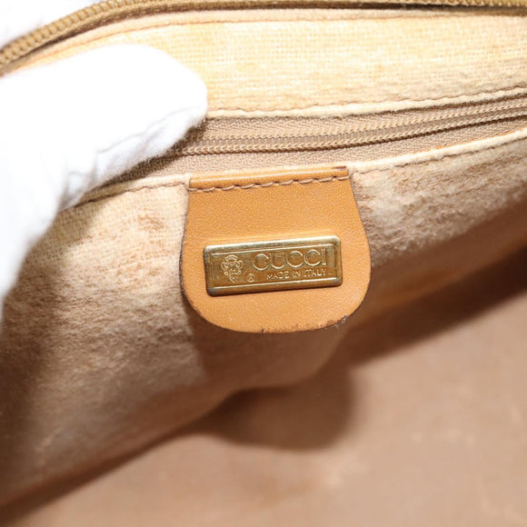 GUCCI Micro GG Supreme Boston Bag PVC Beige Gold 002 39 0069 Auth BA13701