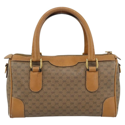 GUCCI Micro GG Supreme Boston Bag PVC Beige Gold 002 39 0069 Auth BA13701 - 0