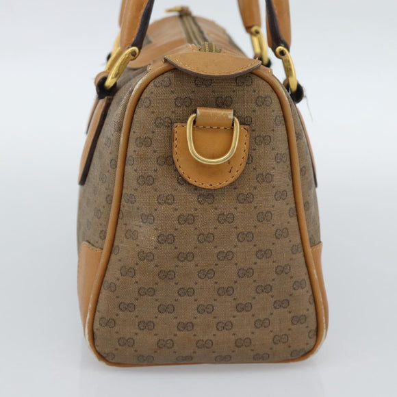 GUCCI Micro GG Supreme Boston Bag PVC Beige Gold 002 39 0069 Auth BA13701