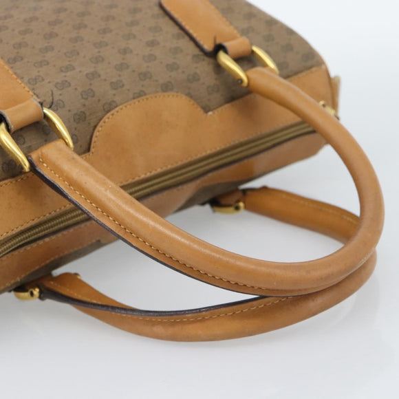 GUCCI Micro GG Supreme Boston Bag PVC Beige Gold 002 39 0069 Auth BA13701