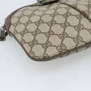 GUCCI GG Supreme Web Sherry Line Shoulder Bag PVC Beige 904 02 047 Auth BA13710-15