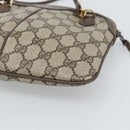 GUCCI GG Supreme Web Sherry Line Shoulder Bag PVC Beige 904 02 047 Auth BA13710-16