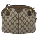 GUCCI GG Supreme Web Sherry Line Shoulder Bag PVC Beige 904 02 047 Auth BA13710-2